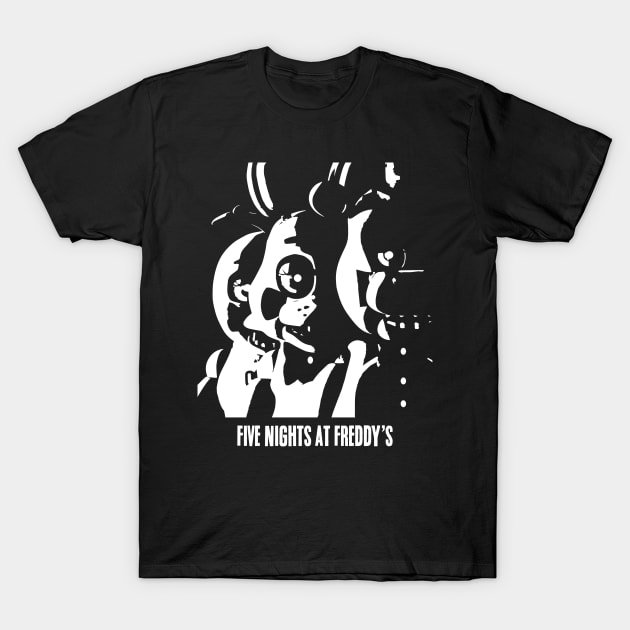 Five Nights At Freedy's Black T-Shirt by animatee